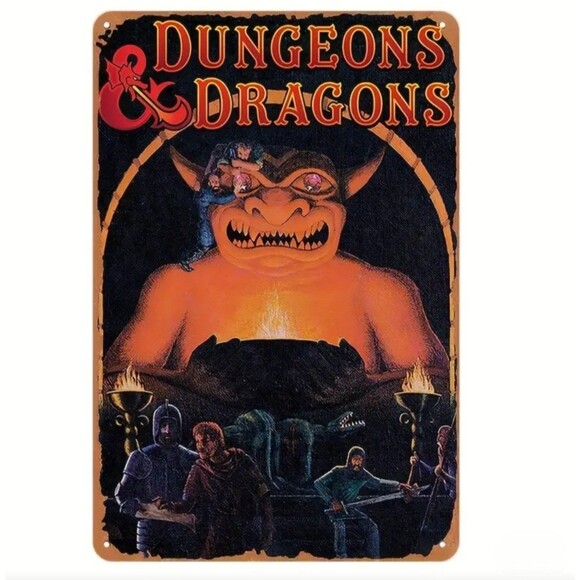 Dungeons & Dragons metal poster wall decor sign D&D - Picture 1 of 2